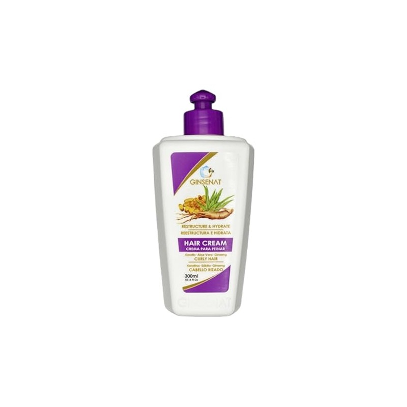 GINSENAT Crema para Peinar Keratina 300ml Keratina Sabila Ginseng