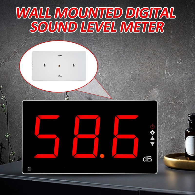 Mulcort Sound Level Meter with Large LCD Screen Wall Mounted