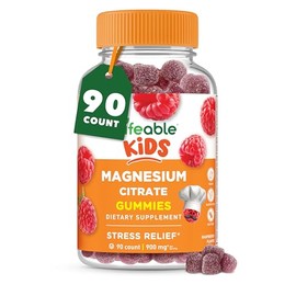 Lifeable Magnesium Gummies for Kids | 900mg Magnesium Citrate | Great Tasting Kids Magnesium Supplement | Gluten Free Muscle Support and Stress Relief