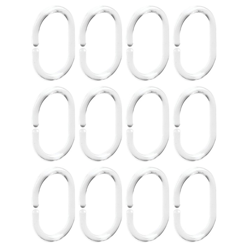 iDesign Basic Shower Curtain Rings Shower Curtain Holder 4.14 x