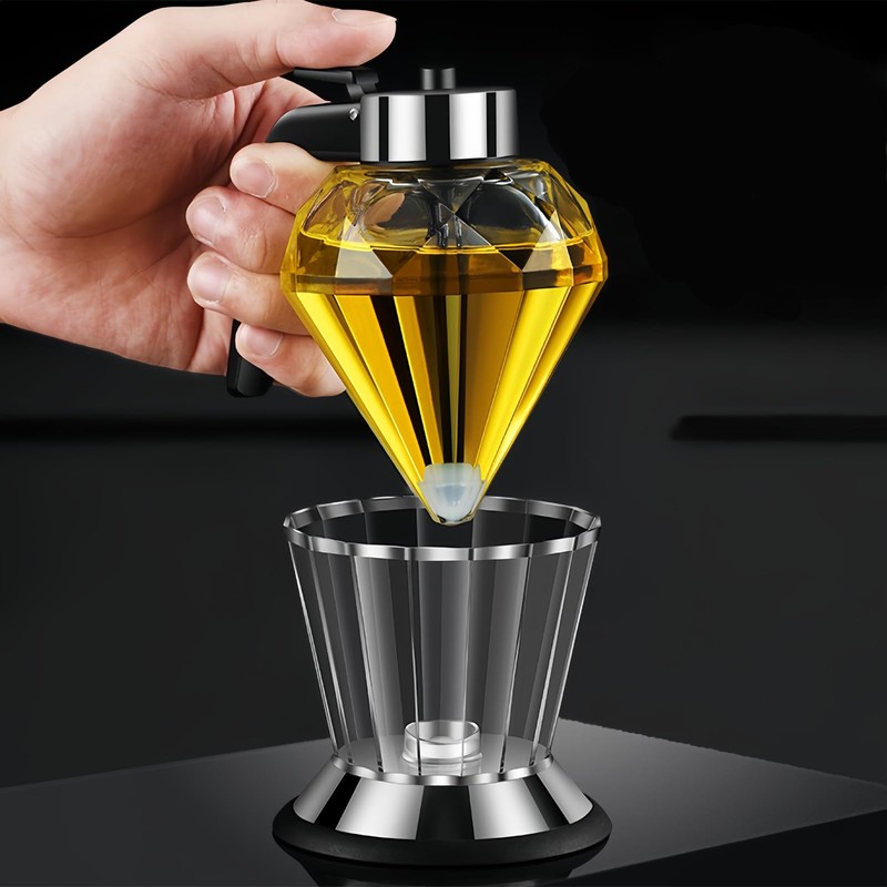 SHIDOW Honey Dispenser, Syrup Dispenser with Stand for Syrup, 200ml