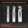 solalithosys 2025 Upgrade 3-Piece Internal Pipe Wrench Set, Pipe Nipple