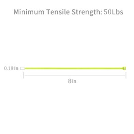 XINGO 100PCS Cable Zip Ties Heavy Duty, Premium Nylon Plastic Wire Ties with 50 Pounds Tensile Strength, Self-Locking Black Nylon Zip Ties for Indoor and Outdoor (8 inch, Apple Green)