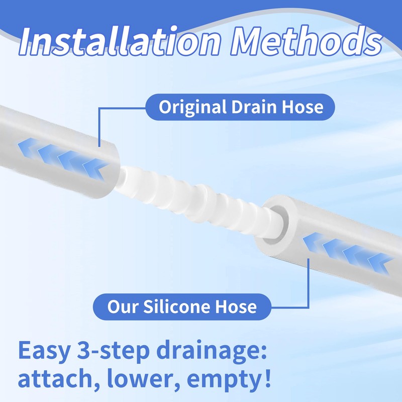 2-Pack Drain Hose Extension for Nugget & Opal Ice Maker,