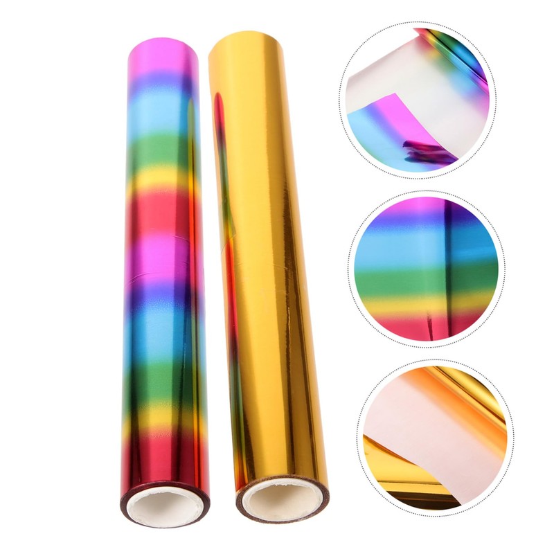 IWOWHERO Aluminum Foil Paper 2 Rolls Heat Transfer Foil Rolls