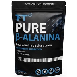 ForzaTech Beta Alanina 100% de Alta Pureza en Polvo 300g Pre Entreno Precursor de l Carnosina Sin saborizantes, Sin excipientes