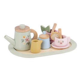 Little Dutch Wooden Tea Set for Children 12 Pieces Mint