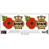 Merchant Navy Poppy Car Sticker - in Support of Veterans