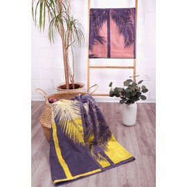 jilda-tex Beach Towel/Bath Towel, 90 x 180 cm, 100% Organic Cotton, Velour, Terry Cloth, Global Organic Textile Standard (GOTS), Miami, 90 x 180 cm