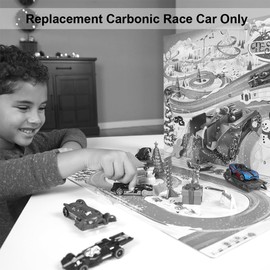 Hot Wheels Replacement Part 2021 Advent Calendar Vehicle Playset - GTD78 ~ Replacement Teal and Orange Die-Cast Race Car ~ Carbonic