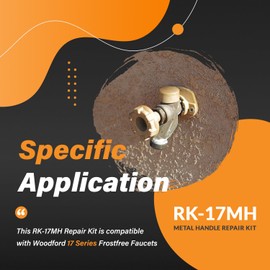 usvehj RK-17MH Wall Hydrant Repair Kit - Metal Handle Replacement for Woodford Model 17 Outdoor Faucet - Frost-Proof Design (12Pcs)