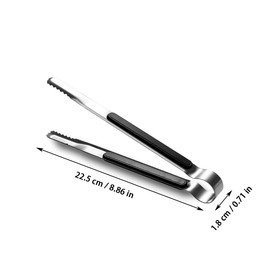 Stainless Steel Kitchen Tongs Cooking Utensils, with Non-Slip Easy Grip Handle for Cooking, Baking, Grilling, BBQ (3 Pcs Black)