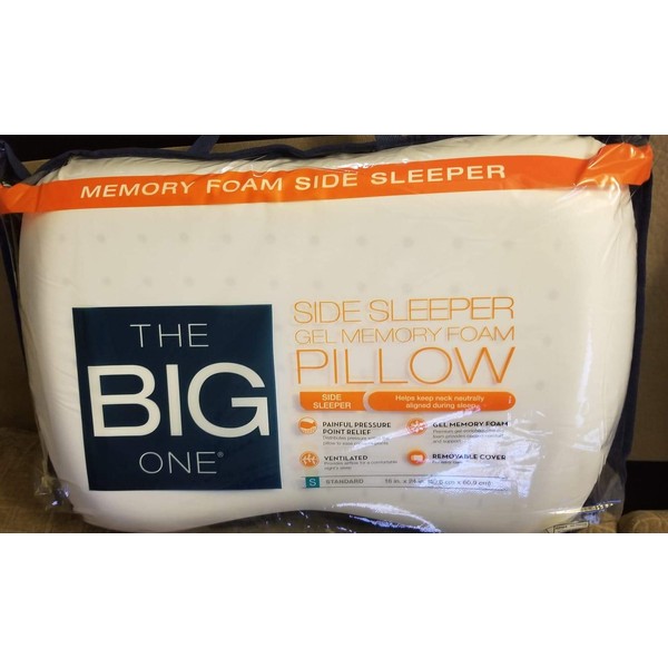 The Big One - Gel Memory Foam Side Sleeper Pillow (Standard / queen: 16 x 24 x 5)