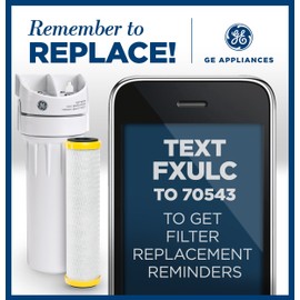 GE Advanced Single Stage Drinking Water System Replacement Filter, Fits GX1S01R Under Sink Filtration System, Replace Every 6 Months, FXULC
