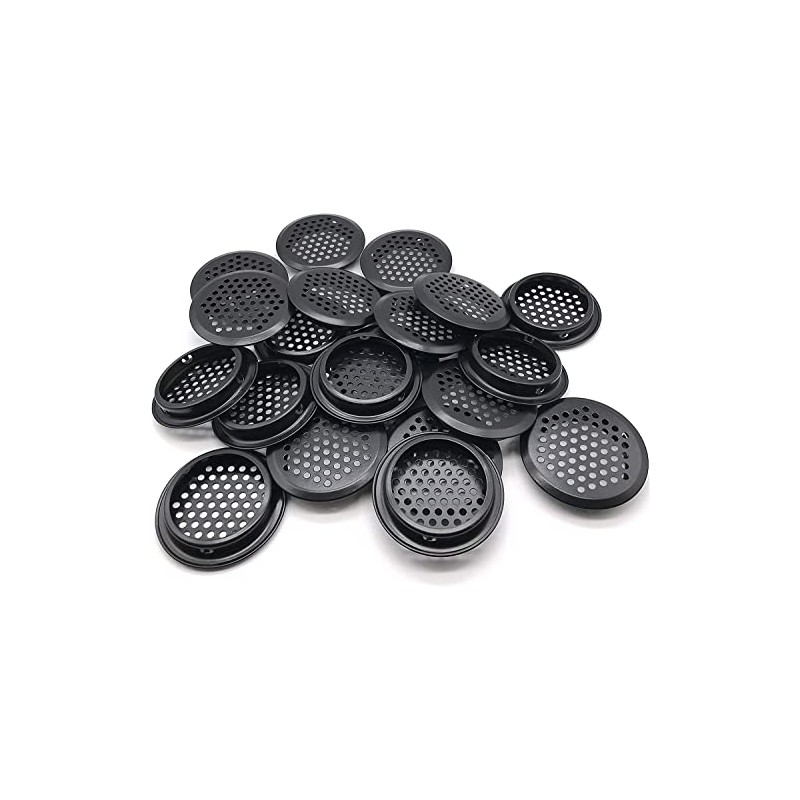 JOMIANK 20PS Round Soffit Vents, 53mm/2'' Black Stainless Steel Circular