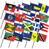 Set of 20 Caribbean Countries 4"x6" Desk Table Stick Flag
