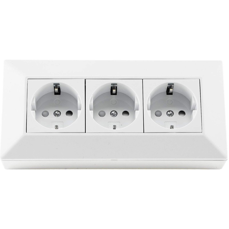 Socket block in white.