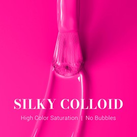 MelodySusie Neon Pink Gel Nail Polish,0.5fl oz Hot Pink Gel Polish Spring Summer Color 027, Gift for Women Soak Off UV LED Nail Lamp Nail Art Starter Manicure Salon DIY at Home