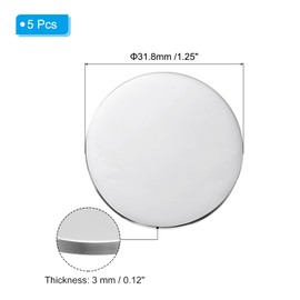 PATIKIL 1.25 Inch Engraving Metal Blanks, 10pcs Stainless Steel Coin Stamping Blank Laser Engraving Blank Tags for Pets Tags DIY Craft Decoration, Original