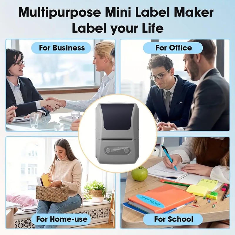 Funio Label Maker with Tape, Label Printer for Business, Sticker