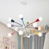 Aleslsop Colorful Chandelier,12-Light Sputnik Ceiling Light Fixture, Sputnik Chandelier with