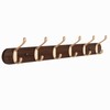 Yundoza Coat Rack Wall Mount, Bamboo Coat Hanger with 6