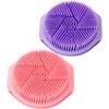 Silicone Bath Brush, Compact Lightweight Accessory for Travel and Daily Use - Didiseaon 2pcs Silicone Body Scrub