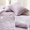 Love's cabin Seersucker Lavender King Size Comforter Set 7 Pieces,