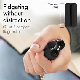 ONO Rodillo - Juguete antiestrés de Mano para Adultos | Ayuda a aliviar el estrés, la ansiedad y la tensión | Promueve el Enfoque Diseño Compacto y portátil(Tamaño Junior - Plástico ABS, Negro)