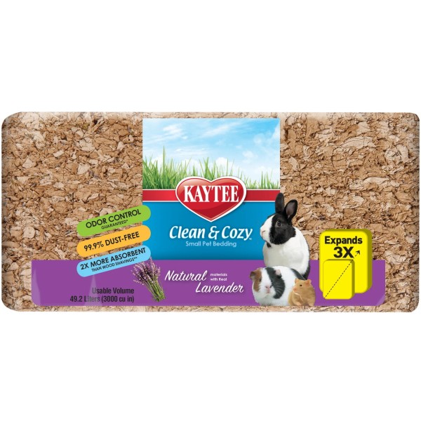 Clean & Cozy Natural Bedding with Lavender for Rabbits, Hamsters