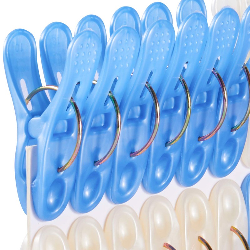 YOUOWO 48 Pack Clothespins Towel Clips Plastic Clothes Clips White