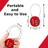 AZK Combination Padlock [Pack of 2 RED, Black], Small Keyless