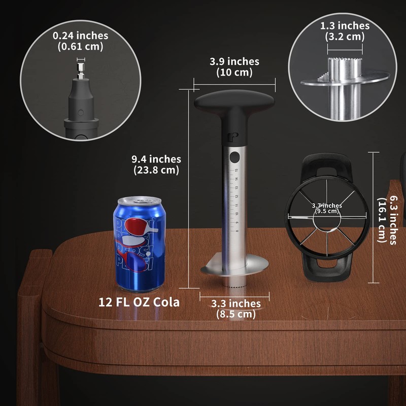 Newness Pineapple Corer Cutter, [Upgraded, Electric & Manual] Stainless Steel