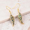 CiNily Angel Wings Earrings for Women Abalone Shell Drop Dangle