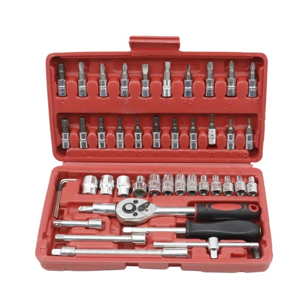LC LICTOP 1/4 Socket Screwdriver Combination Tool Set with Reversible