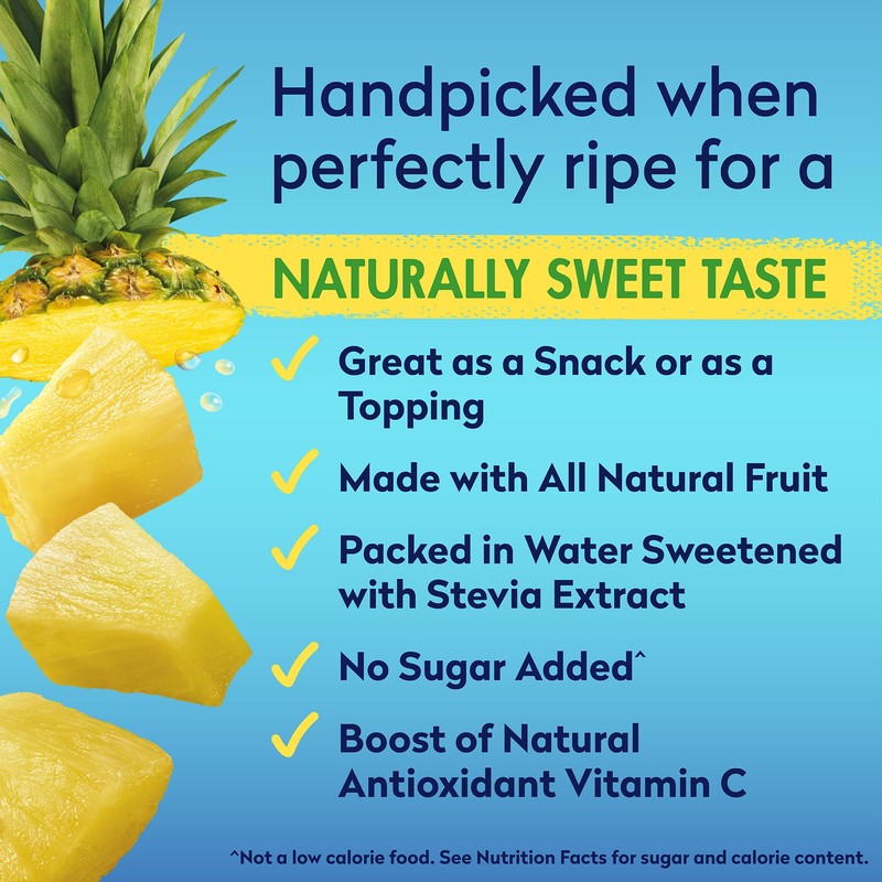 Dole Pineapple Chunks in Water with No Sugar Added -