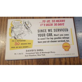 Shell Vintage DAVID'S NEW YORK SHELL  SUPER PREMIUM GAS 1957 Postcard NOS