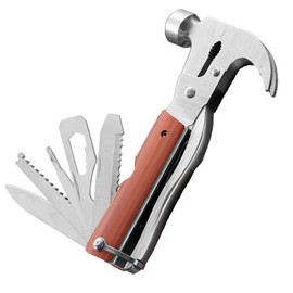 Yilceemy Multi Tool Hammer, Multitool Hammer for Manner, 16 in 1 Multi Tool Mini Hammer, for Camping, Hiking, (9 x 16.5 x 2.3 cm)