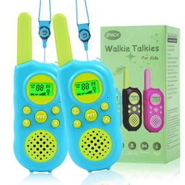 VOOPON Walkie Talkies for Kids 22 Channels Long Range 2 Way Radio Toys for 3-12 Ages with LCD Flash Light,Birthday Gifts for 4 5 6 7 8 9 Years Old Boys Girls for Camping Hiking Indoor Outdoor (Blue)