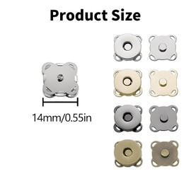 40 Sets Magnetic Snap Buttons, 14mm Plum Magnetic Snap Button, Sewing Clasps Snaps for Purses Bags Clothes Handbags Leather DIY Craft