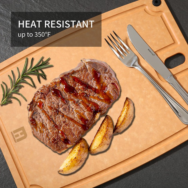 2-pc. Eco-Friendly Composite Reversible Cutting Board Medium&Large Set with Handles,