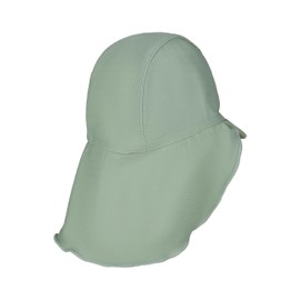 Sterntaler Peaked Cap Neck Plain – Baby and Children's Hat with Neck Protection – UV Protection 50+ Swimming Hat – Headwear Swimming Pool and Beach – Unisex Swimwear, Matt Green, 55