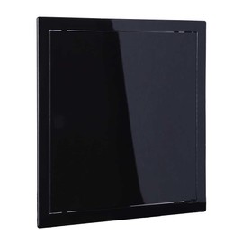Plasterboard Access Panel Black 100x100mm Soft Closing Polished PVC