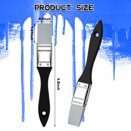 Nezyo 1 Inch Silicone Color Shaper Brush Wide Firm Flat Silicone Paint Brush Solid Flat Flexible Acrylic and Water Based Painting Tool for Paint Stains