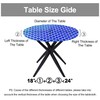 Smiry Round Picnic Tablecloth, Waterproof Elastic Fitted Table Covers for
