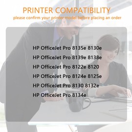 923XL 923e 923 Black Ink Cartridge Latest Chip Compatible for HP OfficeJet Pro 8135e 8130e 8139e 8138e 8122e 8120 8124e 8125e 8130 8132e 8134e Printer (1 Black)