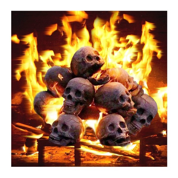2022 New Terrifying Human Skull Fire Pit, Fireproof Imitated Human