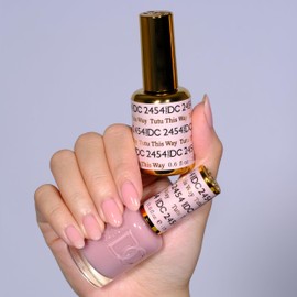 DND DC Gel Polish Set, Sheer Collection, UV/LED Gel Polish and Air Dry Nail Lacquer, Matching Chip-Free Polish Duo, 2454 Tutu This Way, 0.5 Fl Oz