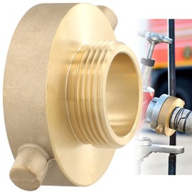 yeesport Fire Hydrant Adapter, 2-1/2 NST (NH) Female x 1-1/2 NST (NH) Male Hose Adapter, Corrosion Resistant Brass Fire Equipment Accessory