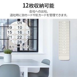 Seathestars 12 Card Rack, Time Card Holder, IC Card Rack, IC Card Holder, Wall Mounted, Stand, Seal, Mounting Screws, ID Card, Office, Security Card, Card Slots